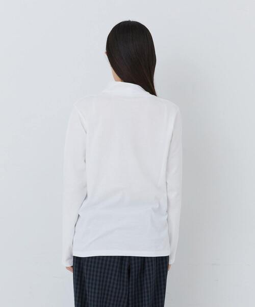 conges payes ADIEU TRISTESSE(コンジェ ペイエ アデュートリステス)の「ハイネックベア天竺(Tシャツ/カットソー・レディース・ブラック/オフホワイト/ストライプ/ライトグレー/ピンク・FREE)」の11枚目の写真