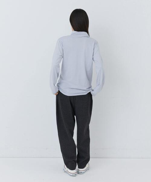 conges payes ADIEU TRISTESSE(コンジェ ペイエ アデュートリステス)の「ハイネックベア天竺(Tシャツ/カットソー・レディース・ブラック/オフホワイト/ストライプ/ライトグレー/ピンク・FREE)」の14枚目の写真