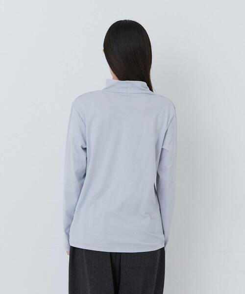 conges payes ADIEU TRISTESSE(コンジェ ペイエ アデュートリステス)の「ハイネックベア天竺(Tシャツ/カットソー・レディース・ブラック/オフホワイト/ストライプ/ライトグレー/ピンク・FREE)」の17枚目の写真