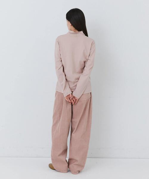 conges payes ADIEU TRISTESSE(コンジェ ペイエ アデュートリステス)の「ハイネックベア天竺(Tシャツ/カットソー・レディース・ブラック/オフホワイト/ストライプ/ライトグレー/ピンク・FREE)」の20枚目の写真