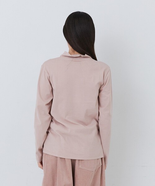 conges payes ADIEU TRISTESSE(コンジェ ペイエ アデュートリステス)の「ハイネックベア天竺(Tシャツ/カットソー・レディース・ブラック/オフホワイト/ストライプ/ライトグレー/ピンク・FREE)」の20枚目の写真