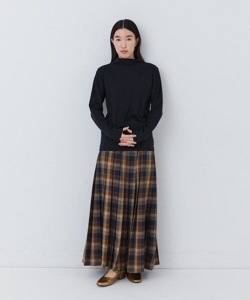 conges payes ADIEU TRISTESSE(コンジェ ペイエ アデュートリステス)の「ハイネックベア天竺(Tシャツ/カットソー・レディース・ブラック/オフホワイト/ストライプ/ライトグレー/ピンク・FREE)」の21枚目の写真