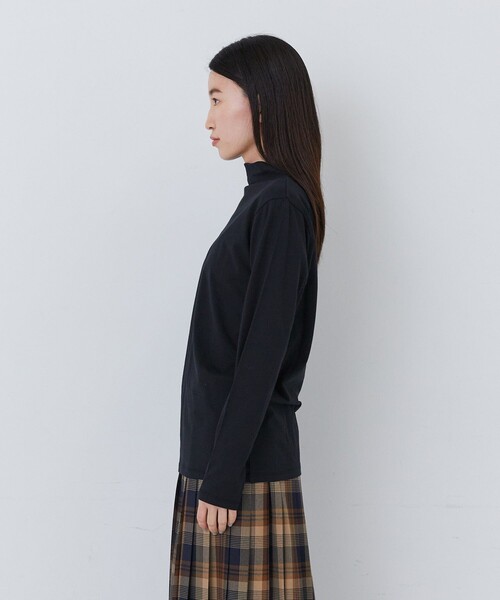 conges payes ADIEU TRISTESSE(コンジェ ペイエ アデュートリステス)の「ハイネックベア天竺(Tシャツ/カットソー・レディース・ブラック/オフホワイト/ストライプ/ライトグレー/ピンク・FREE)」の13枚目の写真