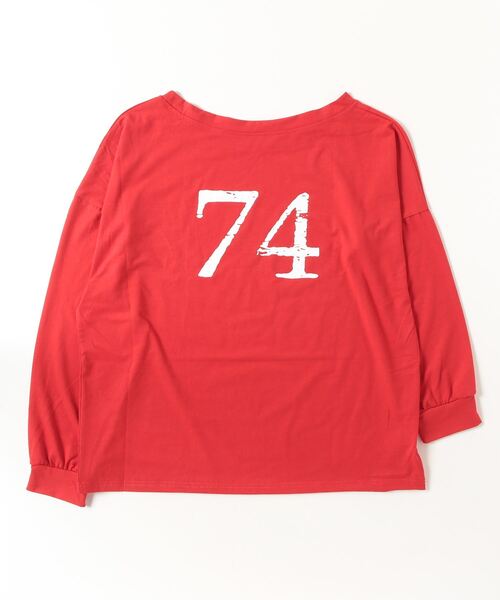 LETee(レティー)の「WITHYOU&94プリントカットソー(Tシャツ/カットソー・レディース・グレー/レッド・FREE)」の15枚目の写真