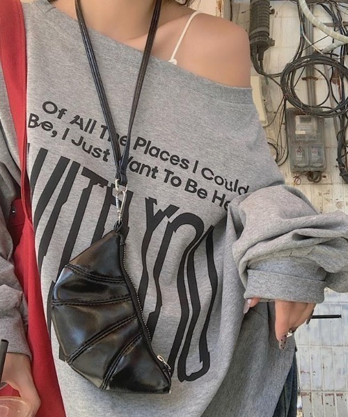 LETee(レティー)の「WITHYOU&94プリントカットソー(Tシャツ/カットソー・レディース・グレー/レッド・FREE)」の17枚目の写真
