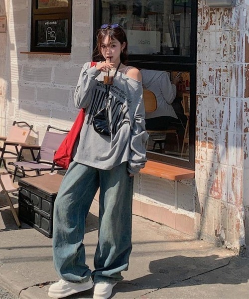 LETee(レティー)の「WITHYOU&94プリントカットソー(Tシャツ/カットソー・レディース・グレー/レッド・FREE)」の20枚目の写真