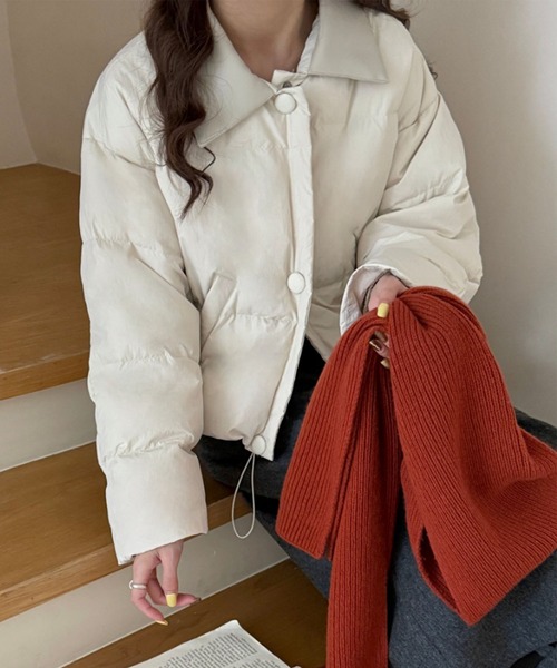 アイモハ（aimoha）/異素材カラーショートダウン セール】異素材カラーショートダウン（ダウンジャケット/コート