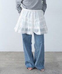 dream ruffle lace mini skirt