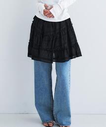dream ruffle lace mini skirt