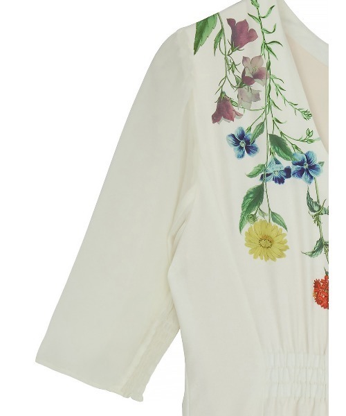 Ameri（アメリ）の「ESMERALDA IN FULL BLOOM DRESS（ワンピース・レディース・ブルー/オフホワイト/ブラック・SMALL/MEDIUM）」の4枚目の写真