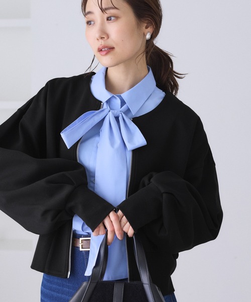 ROPE' PICNIC（ロペピクニック）の「W-ZIPドルマンカットカーディガン（カーディガン/ボレロ・レディース・ベージュ系その他/ブラウン/ブラック・M/S）」の7枚目の写真