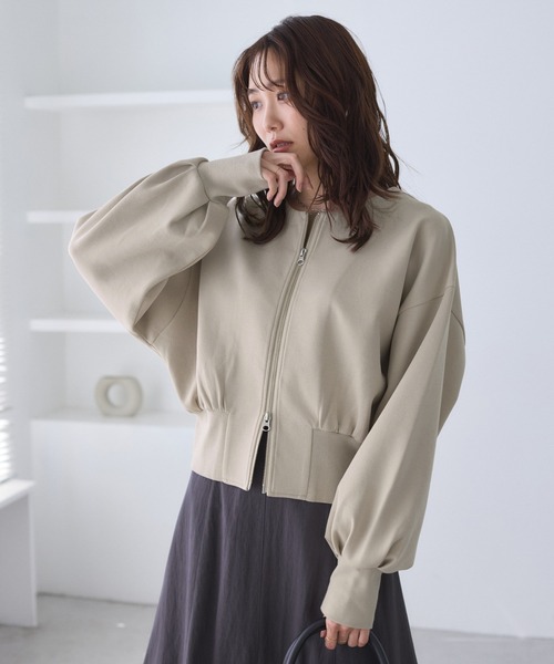 ROPE' PICNIC（ロペピクニック）の「W-ZIPドルマンカットカーディガン（カーディガン/ボレロ・レディース・ベージュ系その他/ブラウン/ブラック・M/S）」の18枚目の写真