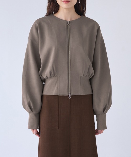 ROPE' PICNIC（ロペピクニック）の「W-ZIPドルマンカットカーディガン（カーディガン/ボレロ・レディース・ベージュ系その他/ブラウン/ブラック・M/S）」の21枚目の写真