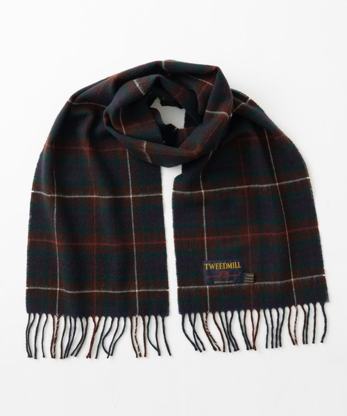 TWEED MILL(ツイードミル)の「ツイードミル マフラー ニューピュアラムウール(マフラー・レディース・クリーム/レンガ/ブラック系/ネイビー系/ブルー系/イエロー系/レッド系/レッド系1/レッド系2/オレンジ系/グレー/ライトブルー/ブラック/ライトグレー/ベージュ系/モスグリーン系/ベージュ系1/セージグリーン/ブラウン系/オリーブ系/オリーブ系1・FREE)」の3枚目の写真