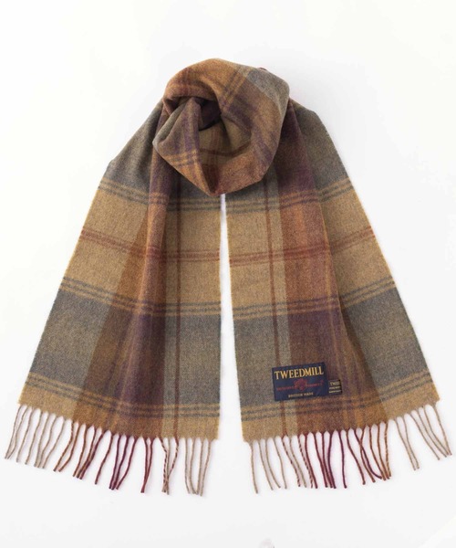 TWEED MILL(ツイードミル)の「ツイードミル マフラー ニューピュアラムウール(マフラー・レディース・クリーム/レンガ/ブラック系/ネイビー系/ブルー系/イエロー系/レッド系/レッド系1/レッド系2/オレンジ系/グレー/ライトブルー/ブラック/ライトグレー/ベージュ系/モスグリーン系/ベージュ系1/セージグリーン/ブラウン系/オリーブ系/オリーブ系1・FREE)」の6枚目の写真
