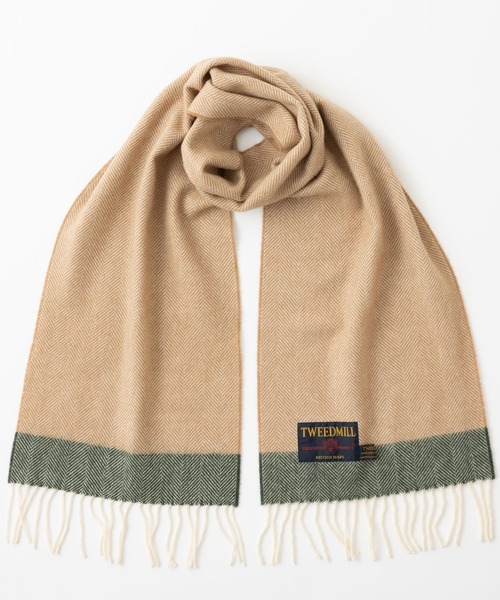 TWEED MILL(ツイードミル)の「ツイードミル マフラー ニューピュアラムウール(マフラー・レディース・クリーム/レンガ/ブラック系/ネイビー系/ブルー系/イエロー系/レッド系/レッド系1/レッド系2/オレンジ系/グレー/ライトブルー/ブラック/ライトグレー/ベージュ系/モスグリーン系/ベージュ系1/セージグリーン/ブラウン系/オリーブ系/オリーブ系1・FREE)」の8枚目の写真