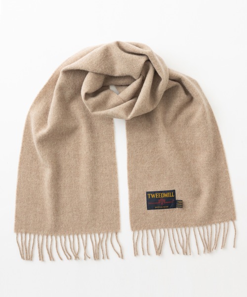 TWEED MILL(ツイードミル)の「ツイードミル マフラー ニューピュアラムウール(マフラー・レディース・クリーム/レンガ/ブラック系/ネイビー系/ブルー系/イエロー系/レッド系/レッド系1/レッド系2/オレンジ系/グレー/ライトブルー/ブラック/ライトグレー/ベージュ系/モスグリーン系/ベージュ系1/セージグリーン/ブラウン系/オリーブ系/オリーブ系1・FREE)」の9枚目の写真
