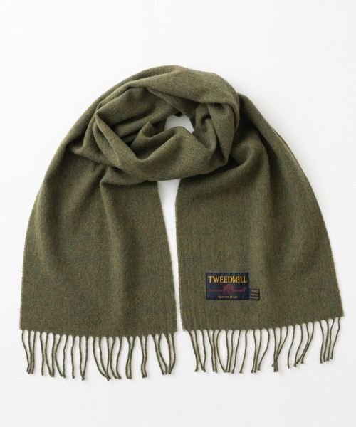 TWEED MILL(ツイードミル)の「ツイードミル マフラー ニューピュアラムウール(マフラー・レディース・クリーム/レンガ/ブラック系/ネイビー系/ブルー系/イエロー系/レッド系/レッド系1/レッド系2/オレンジ系/グレー/ライトブルー/ブラック/ライトグレー/ベージュ系/モスグリーン系/ベージュ系1/セージグリーン/ブラウン系/オリーブ系/オリーブ系1・FREE)」の12枚目の写真