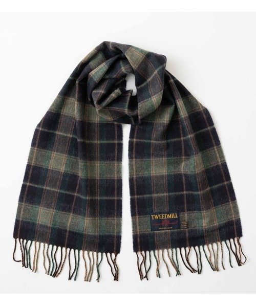 TWEED MILL(ツイードミル)の「ツイードミル マフラー ニューピュアラムウール(マフラー・レディース・クリーム/レンガ/ブラック系/ネイビー系/ブルー系/イエロー系/レッド系/レッド系1/レッド系2/オレンジ系/グレー/ライトブルー/ブラック/ライトグレー/ベージュ系/モスグリーン系/ベージュ系1/セージグリーン/ブラウン系/オリーブ系/オリーブ系1・FREE)」の14枚目の写真