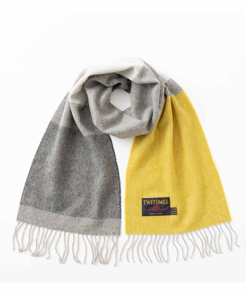 TWEED MILL(ツイードミル)の「ツイードミル マフラー ニューピュアラムウール(マフラー・レディース・クリーム/レンガ/ブラック系/ネイビー系/ブルー系/イエロー系/レッド系/レッド系1/レッド系2/オレンジ系/グレー/ライトブルー/ブラック/ライトグレー/ベージュ系/モスグリーン系/ベージュ系1/セージグリーン/ブラウン系/オリーブ系/オリーブ系1・FREE)」の16枚目の写真