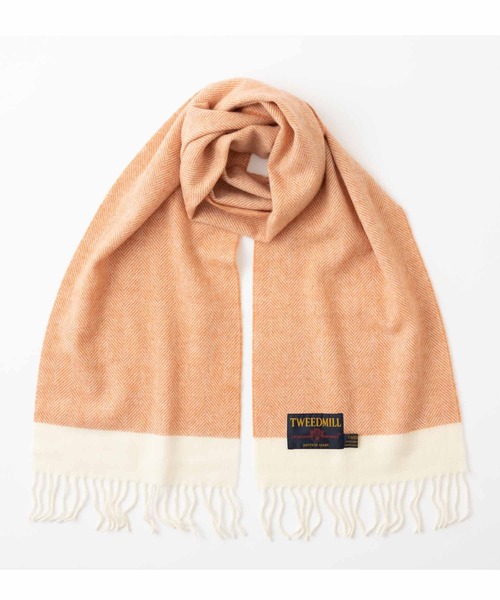 TWEED MILL(ツイードミル)の「ツイードミル マフラー ニューピュアラムウール(マフラー・レディース・クリーム/レンガ/ブラック系/ネイビー系/ブルー系/イエロー系/レッド系/レッド系1/レッド系2/オレンジ系/グレー/ライトブルー/ブラック/ライトグレー/ベージュ系/モスグリーン系/ベージュ系1/セージグリーン/ブラウン系/オリーブ系/オリーブ系1・FREE)」の21枚目の写真