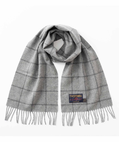 TWEED MILL(ツイードミル)の「ツイードミル マフラー ニューピュアラムウール(マフラー・レディース・クリーム/レンガ/ブラック系/ネイビー系/ブルー系/イエロー系/レッド系/レッド系1/レッド系2/オレンジ系/グレー/ライトブルー/ブラック/ライトグレー/ベージュ系/モスグリーン系/ベージュ系1/セージグリーン/ブラウン系/オリーブ系/オリーブ系1・FREE)」の5枚目の写真