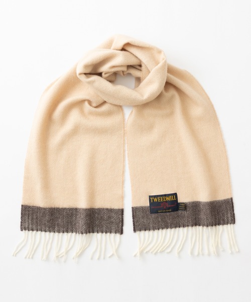 TWEED MILL(ツイードミル)の「ツイードミル マフラー ニューピュアラムウール(マフラー・レディース・クリーム/レンガ/ブラック系/ネイビー系/ブルー系/イエロー系/レッド系/レッド系1/レッド系2/オレンジ系/グレー/ライトブルー/ブラック/ライトグレー/ベージュ系/モスグリーン系/ベージュ系1/セージグリーン/ブラウン系/オリーブ系/オリーブ系1・FREE)」の7枚目の写真