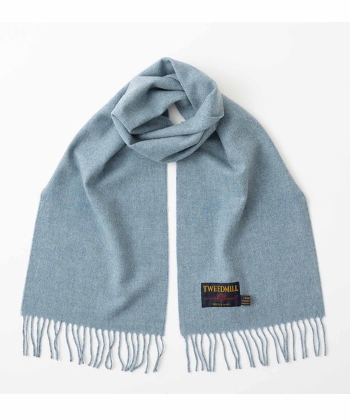 TWEED MILL(ツイードミル)の「ツイードミル マフラー ニューピュアラムウール(マフラー・レディース・クリーム/レンガ/ブラック系/ネイビー系/ブルー系/イエロー系/レッド系/レッド系1/レッド系2/オレンジ系/グレー/ライトブルー/ブラック/ライトグレー/ベージュ系/モスグリーン系/ベージュ系1/セージグリーン/ブラウン系/オリーブ系/オリーブ系1・FREE)」の13枚目の写真