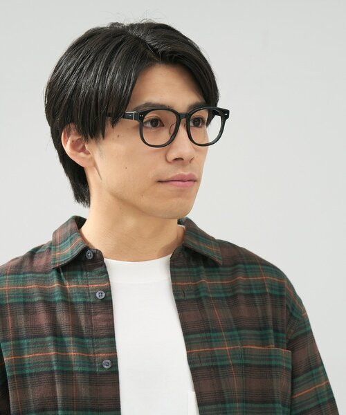 Zoff 黒縁メガネ　複数レンズ付き Zoff（ゾフ） メガネ｜四角 黒縁フレーム 伊達めがね 度付き（レンズ