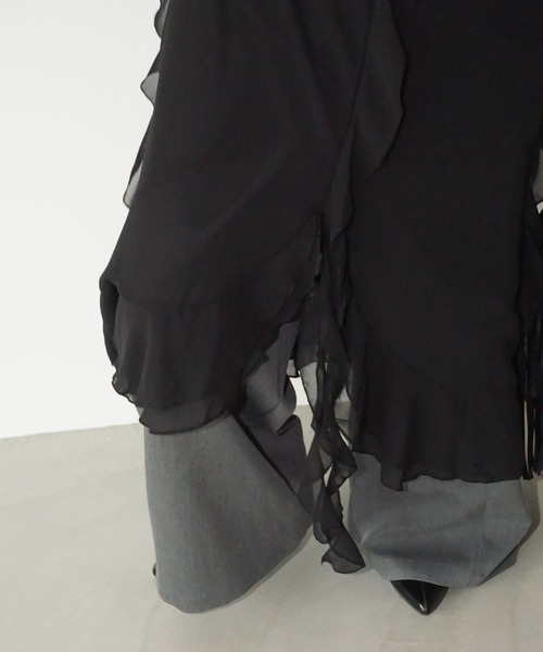 chuclla(チュクラ)の「フリルシアーワンピース chw25a070(ワンピース・レディース・ブラック・S/M)」の16枚目の写真