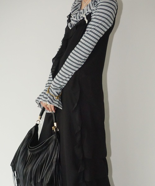 chuclla(チュクラ)の「フリルシアーワンピース chw25a070(ワンピース・レディース・ブラック・S/M)」の17枚目の写真
