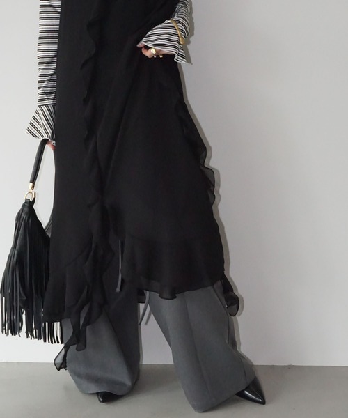 chuclla(チュクラ)の「フリルシアーワンピース chw25a070(ワンピース・レディース・ブラック・S/M)」の18枚目の写真