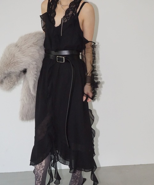 chuclla(チュクラ)の「フリルシアーワンピース chw25a070(ワンピース・レディース・ブラック・S/M)」の7枚目の写真
