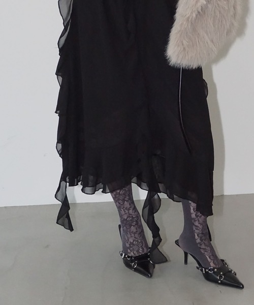 chuclla(チュクラ)の「フリルシアーワンピース chw25a070(ワンピース・レディース・ブラック・S/M)」の8枚目の写真