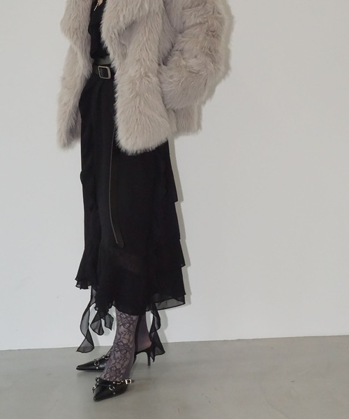 chuclla(チュクラ)の「フリルシアーワンピース chw25a070(ワンピース・レディース・ブラック・S/M)」の9枚目の写真