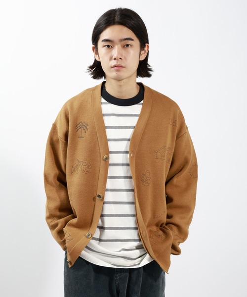 BAYFLOW（ベイフロー）の「ラクガキニットカーディガン（カーディガン/ボレロ・メンズ・マスタード/チャコールグレー/ブルー・FREE）」の3枚目の写真