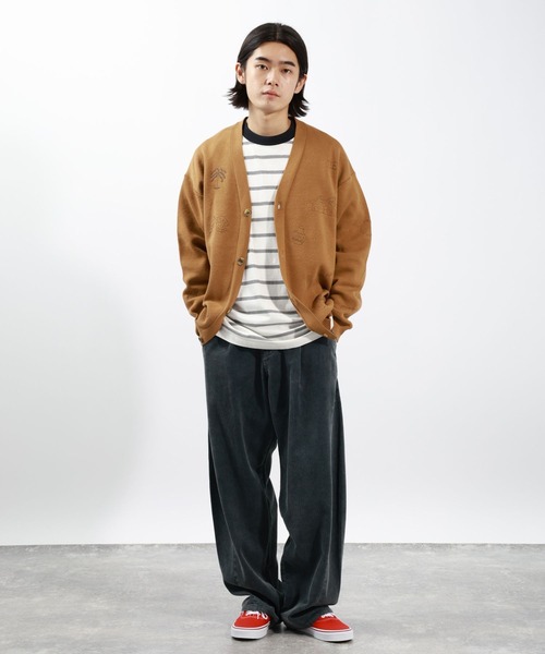 BAYFLOW（ベイフロー）の「ラクガキニットカーディガン（カーディガン/ボレロ・メンズ・マスタード/チャコールグレー/ブルー・FREE）」の6枚目の写真