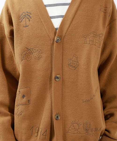 BAYFLOW（ベイフロー）の「ラクガキニットカーディガン（カーディガン/ボレロ・メンズ・マスタード/チャコールグレー/ブルー・FREE）」の4枚目の写真