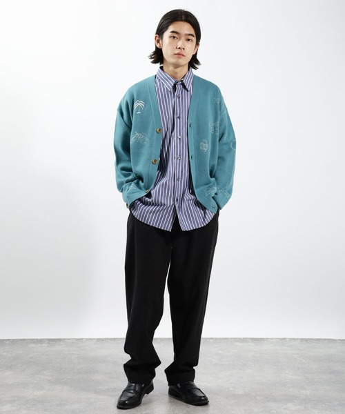 BAYFLOW（ベイフロー）の「ラクガキニットカーディガン（カーディガン/ボレロ・メンズ・マスタード/チャコールグレー/ブルー・FREE）」の16枚目の写真