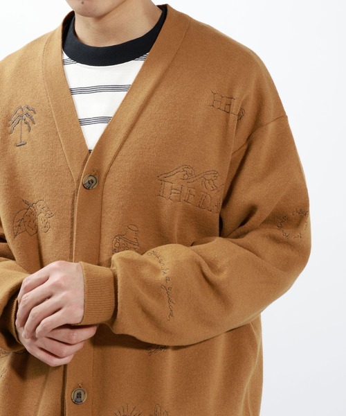 BAYFLOW（ベイフロー）の「ラクガキニットカーディガン（カーディガン/ボレロ・メンズ・マスタード/チャコールグレー/ブルー・FREE）」の17枚目の写真