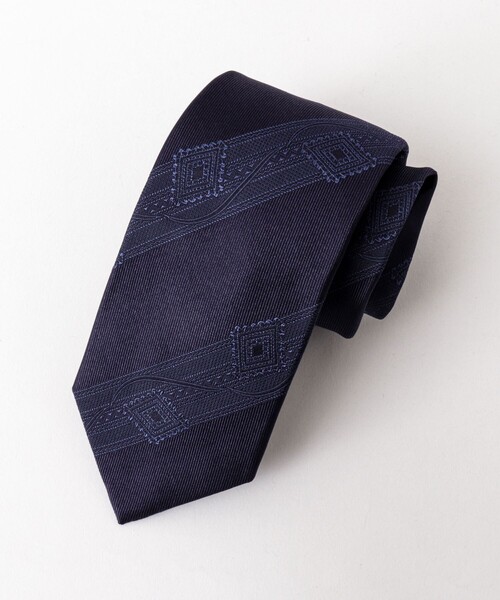 NOLLEY’S（ノーリーズ）の「Classico Seta バブリングストライプネクタイ 25AWコレクション（ネクタイ・メンズ・ブルー系その他6・FREE）」の2枚目の写真