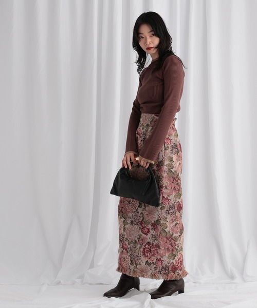 mysty woman（ミスティウーマン）の「【WEB限定】ハイゲージ配色ニット　602806（ニット/セーター・レディース・ライトグレー/ブラック/ネイビー/ブラウン/オフホワイト/カーキ/ホワイト系その他・FREE）」の10枚目の写真