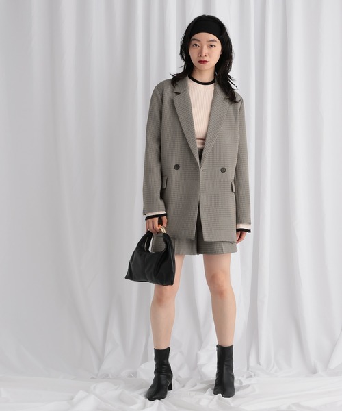 mysty woman（ミスティウーマン）の「【WEB限定】ハイゲージ配色ニット　602806（ニット/セーター・レディース・ライトグレー/ブラック/ネイビー/ブラウン/オフホワイト/カーキ/ホワイト系その他・FREE）」の14枚目の写真