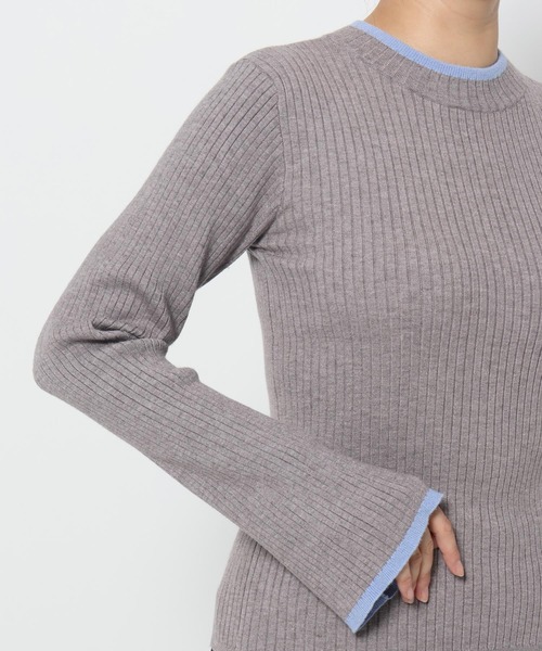 mysty woman（ミスティウーマン）の「【WEB限定】ハイゲージ配色ニット　602806（ニット/セーター・レディース・ライトグレー/ブラック/ネイビー/ブラウン/オフホワイト/カーキ/ホワイト系その他・FREE）」の20枚目の写真