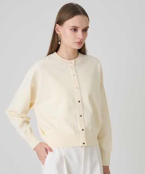 ANAYI（アナイ）の「ドット釦ブルゾン カーディガン（カーディガン/ボレロ・レディース・ブラウン/ブラック/アイボリー・38/36）」の2枚目の写真