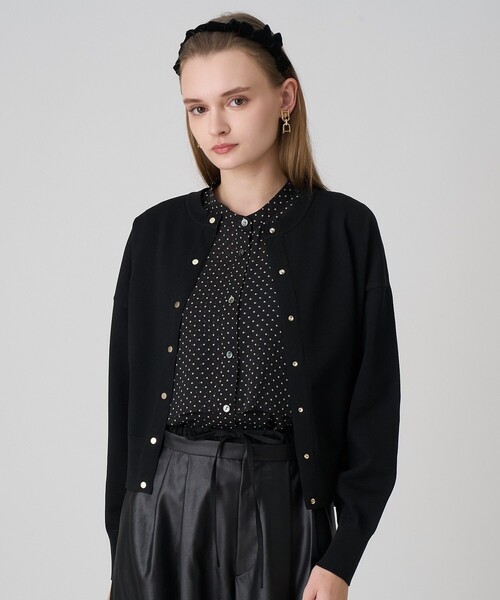ANAYI（アナイ）の「ドット釦ブルゾン カーディガン（カーディガン/ボレロ・レディース・ブラウン/ブラック/アイボリー・38/36）」の15枚目の写真