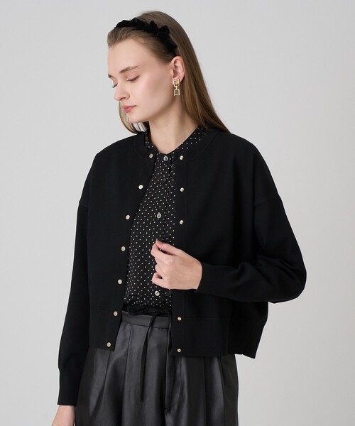 ANAYI（アナイ）の「ドット釦ブルゾン カーディガン（カーディガン/ボレロ・レディース・ブラウン/ブラック/アイボリー・38/36）」の16枚目の写真