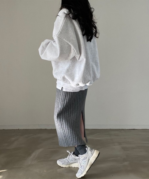 Girly Doll(ガーリードール)の「ハーフジップビッグロゴスウェット(スウェット・レディース・グレー/イエロー/ブルー・FREE)」の14枚目の写真