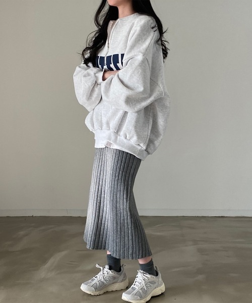 Girly Doll(ガーリードール)の「ハーフジップビッグロゴスウェット(スウェット・レディース・グレー/イエロー/ブルー・FREE)」の13枚目の写真