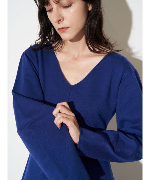 セール】フィット＆フレアニットワンピース（ワンピース）｜ELENDEEK